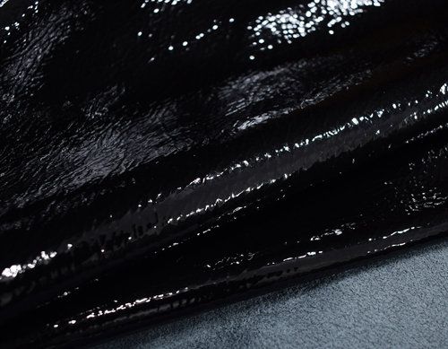Taschenleder "Jamila" soft Kalbsleder schwarz 1,2-1,4 mm Lackleder #lx37