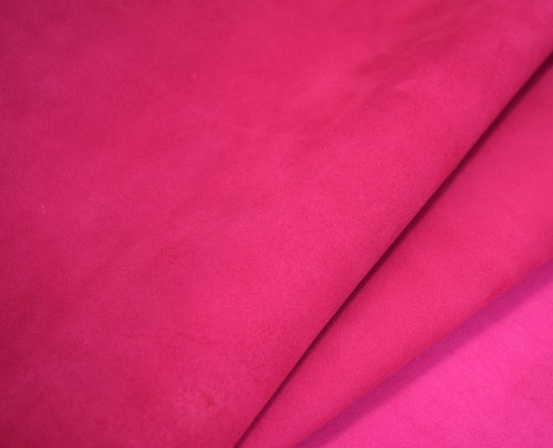 Ziegenleder Velour "Suede Classic" fuxia (pink) 0,8-1,0 mm Taschenleder #gb16