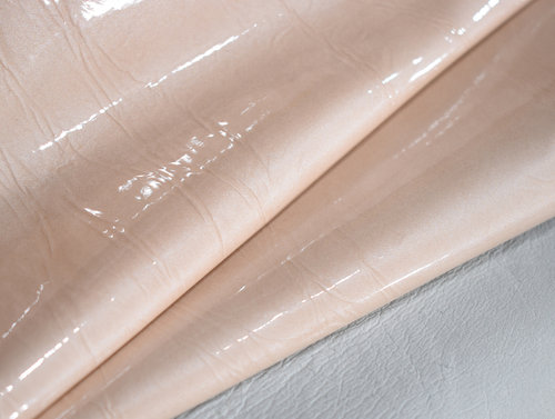 Lammleder Lackleder "Bardot" abdone (rosa-hautfarben) 0,5-0,6 mm Taschenleder #gk38