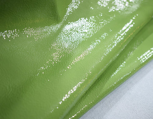 Kalbsleder Lackleder "Nappalack" grün 1,0-1,2 mm Taschenleder Restposten #gk43
